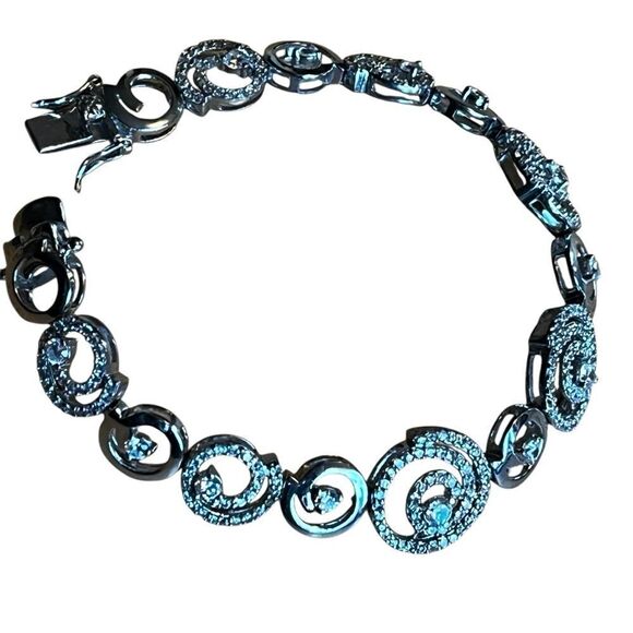 bracelet silver - 925 stamped see clasp and rhinestone for all occasions - Picture 2 of 8